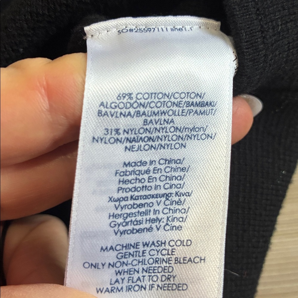 Chaps Sweater Blazer Black 3 button Single breast… - image 10